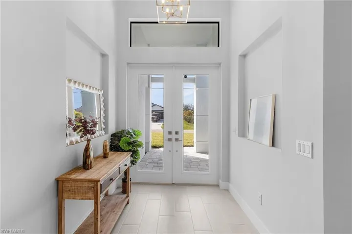 Doorway to outside with french doors