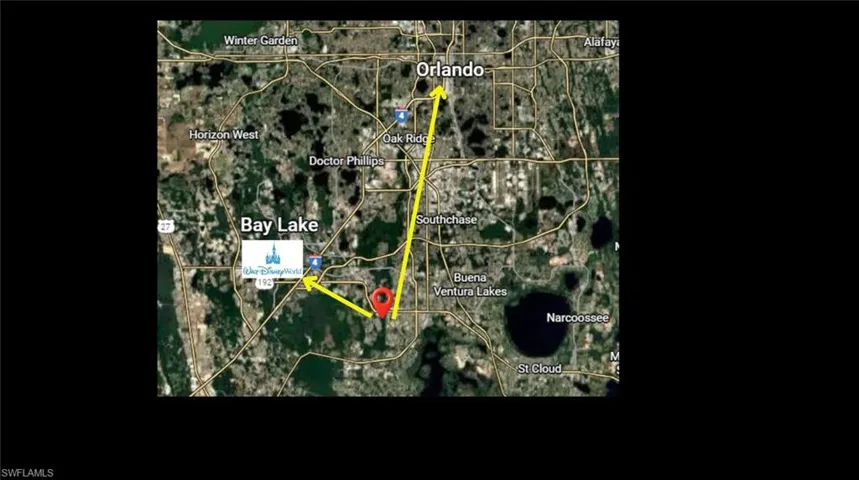 Aerial map of property and surrounding area