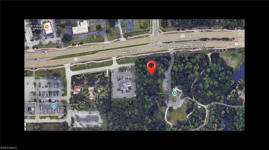 Aerial overview of property's location