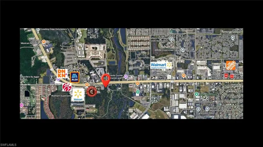 Aerial overview of property's location