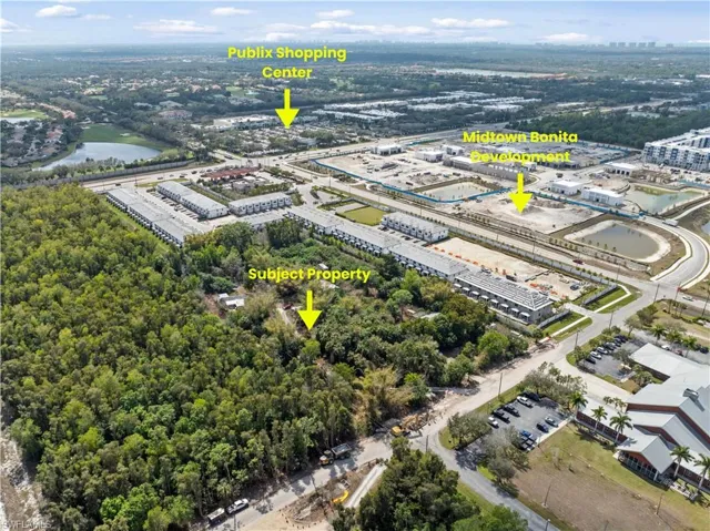 Aerial view of property's location