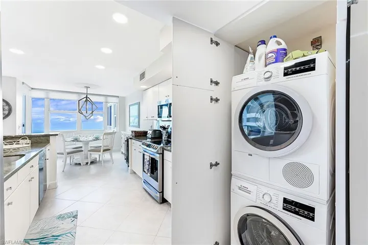 Laundry Closet in Kitchen