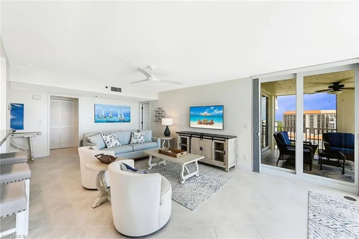 Living Area and Screened Balcony