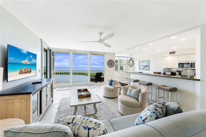 Living Area and Open Kitchen and Open Balcony