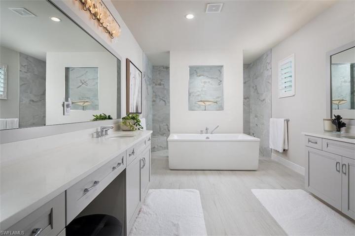 Master bath complements the master suite
