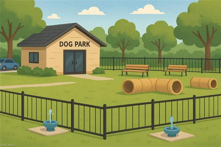 Dog Park with retail dog store