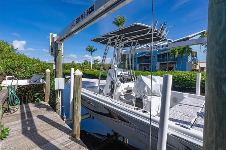 Dock with boat lift