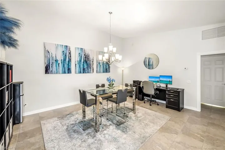 Spacious dining area