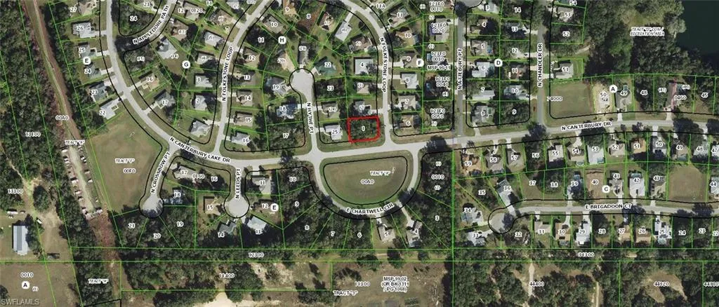 Map of property location with property parcel outlined
