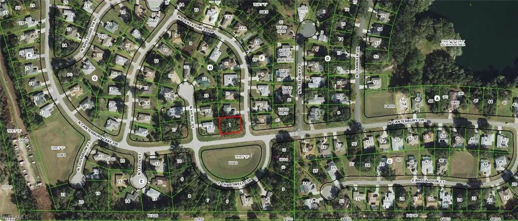 Map of property location with property boundaries highlighted