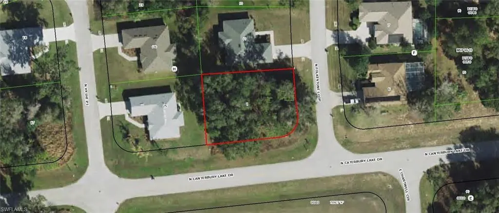 Map of property location with property parcel outlined