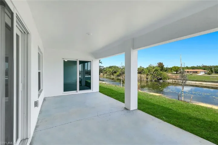large lanai with views of the water