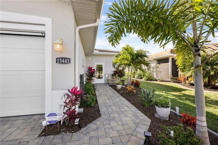 Beautifully landscaped walkway