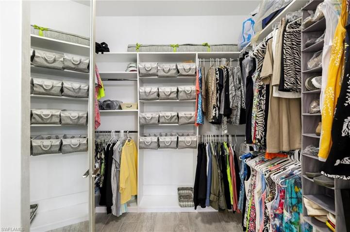 A 6' x 6' custom walk-in closet