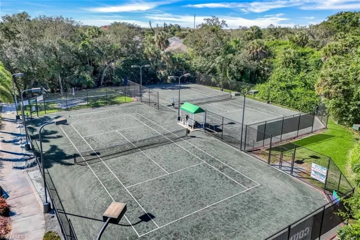 View of tennis court