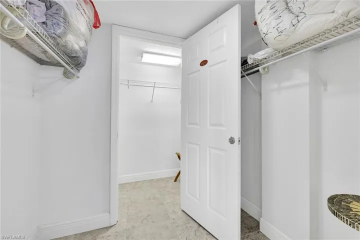 View of walk in closet