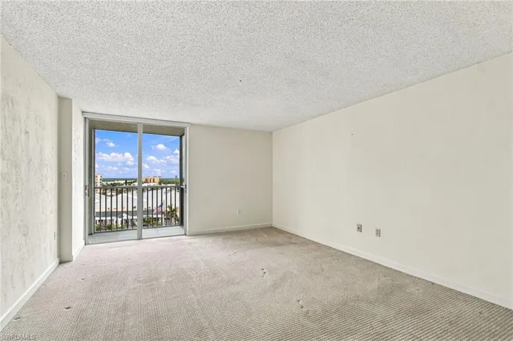 Sliding glass doors opening to a private balcony