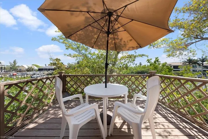 Outdoor seating View from Upstairs Suite