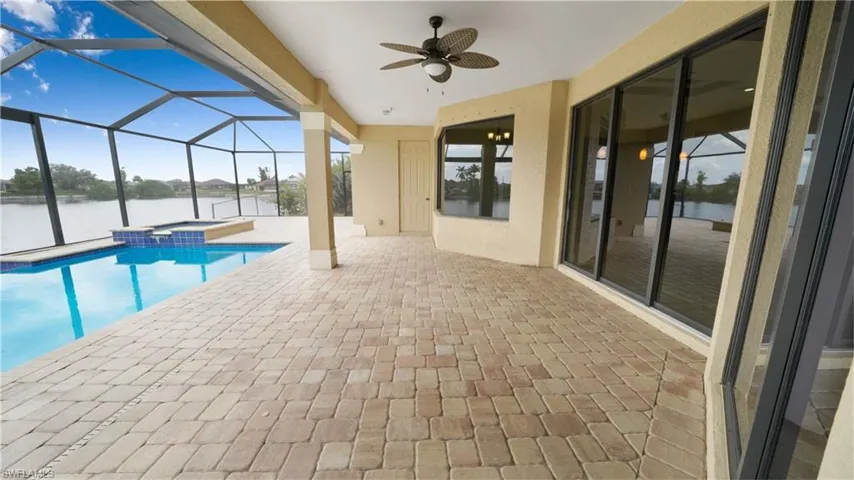 A full 36' under truss screened lanai area with ceiling fan and views to relish.