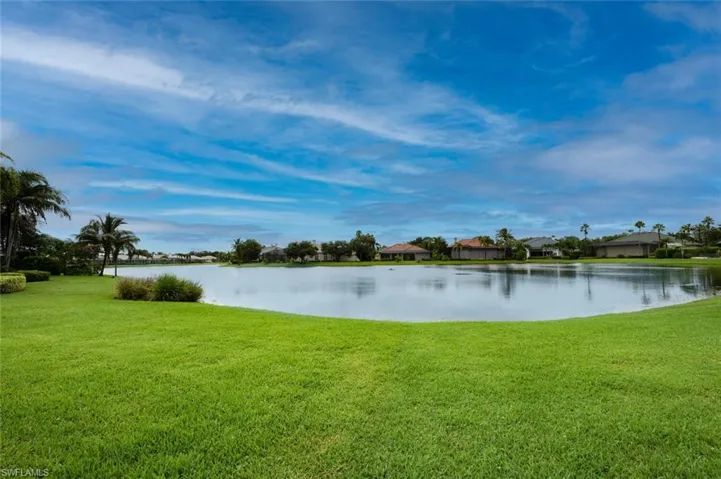 View of lake from the backyard