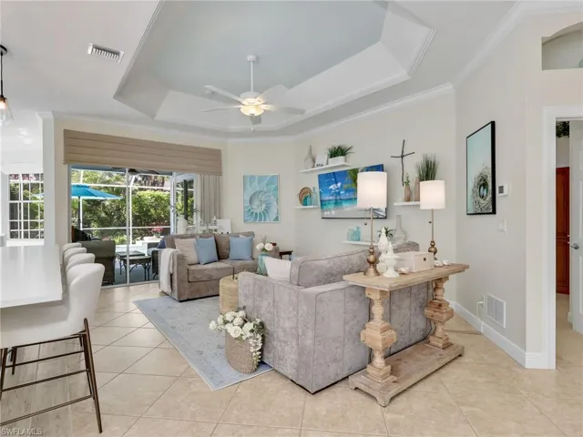 Great Room with sliders to the lanai