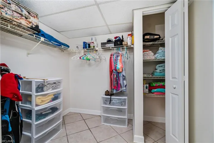 walk in closet off Master Bathroom