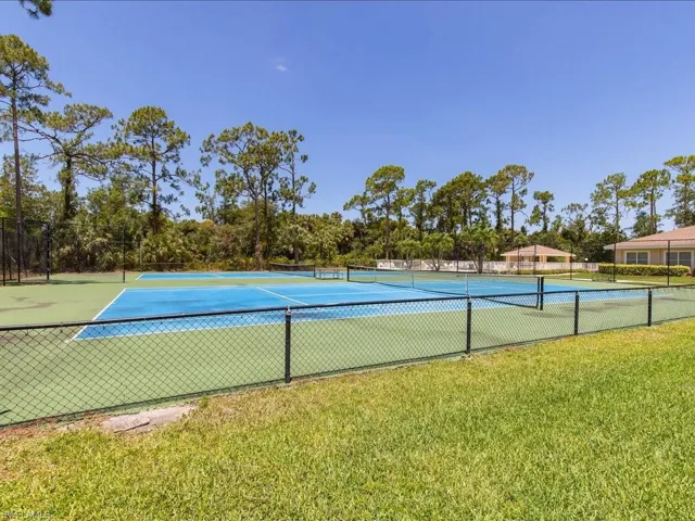 View of tennis court