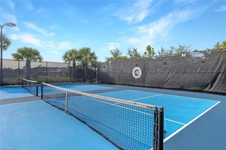 View of tennis court