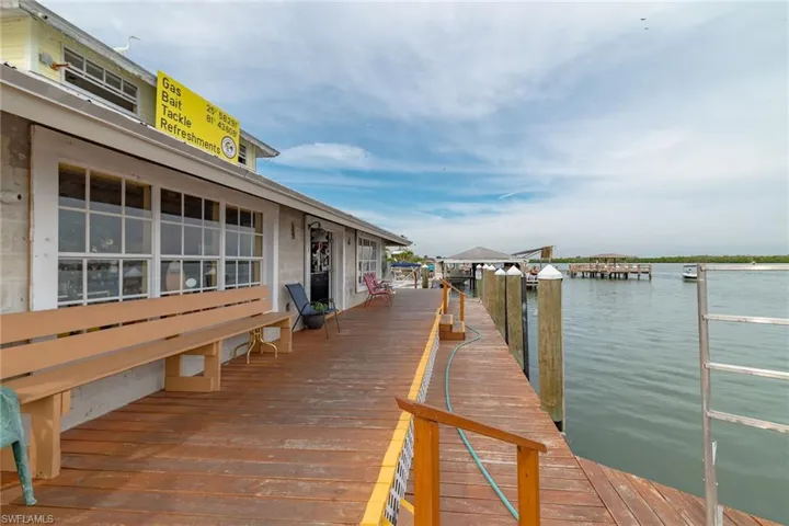 Dock with a water view