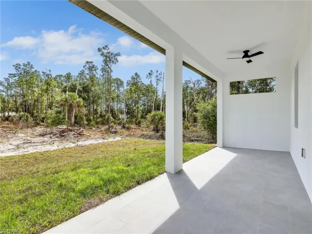 View of patio / terrace featuring a ceiling fan