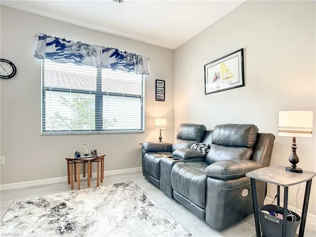 Flex room with french doors