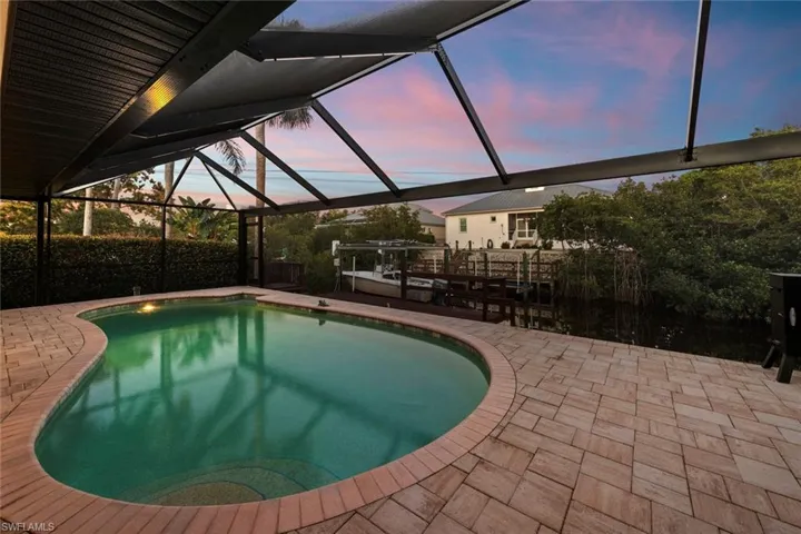 Pool/sky at sunset