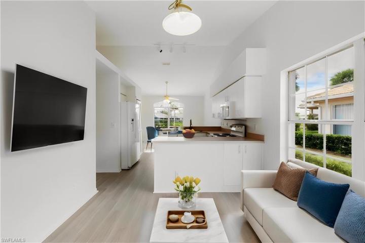 Virtually staged area off kitchen