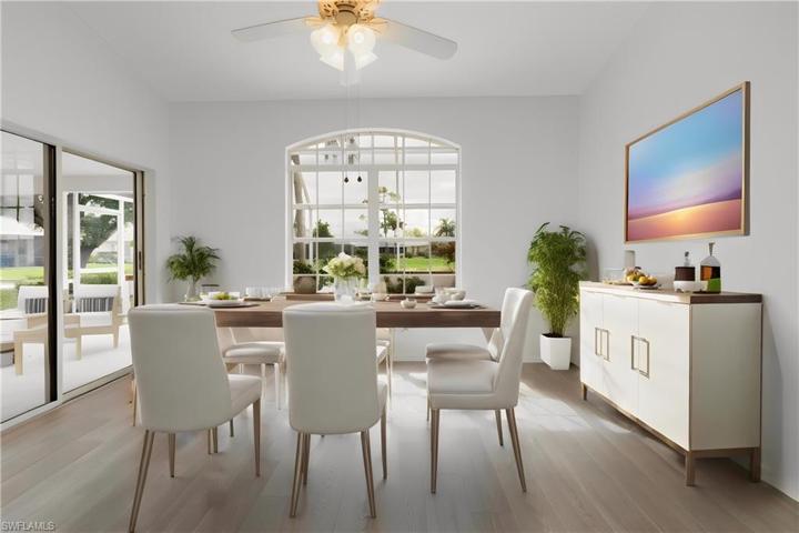 Virtually staged dining