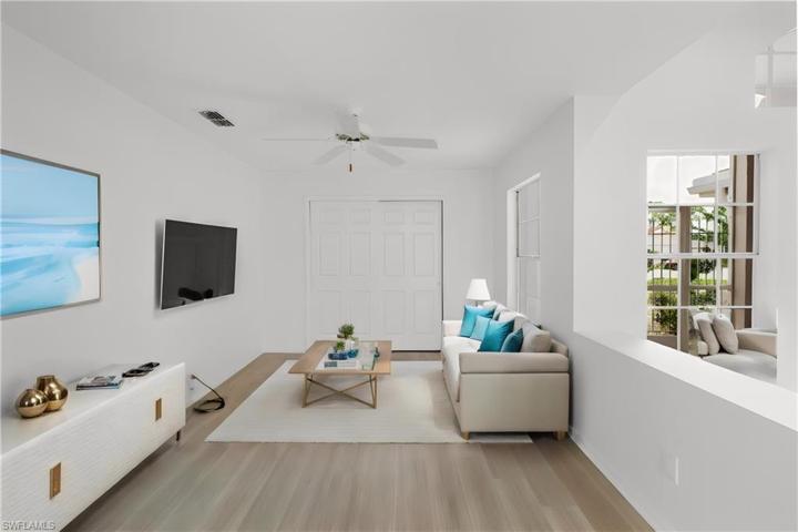 Virtually staged den