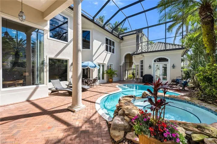 Courtyard pool and spa