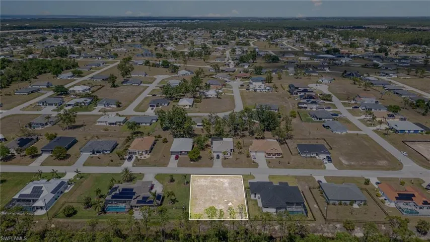 Aerial view with a residential view