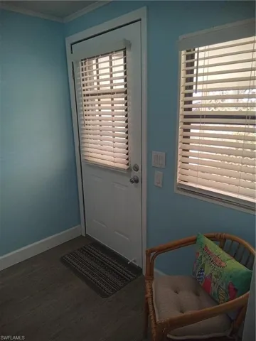 Interior of entry hall door