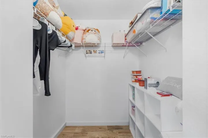 Spacious closet featuring wood finished floors