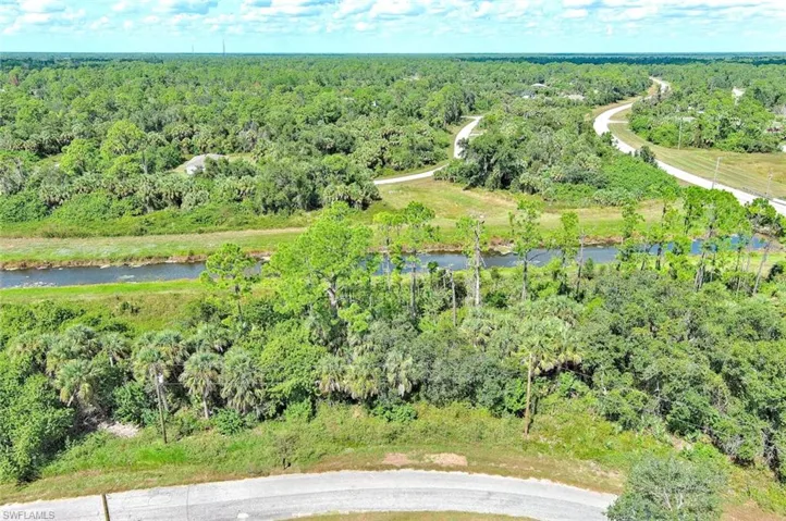 Drone / aerial view of a large body of water