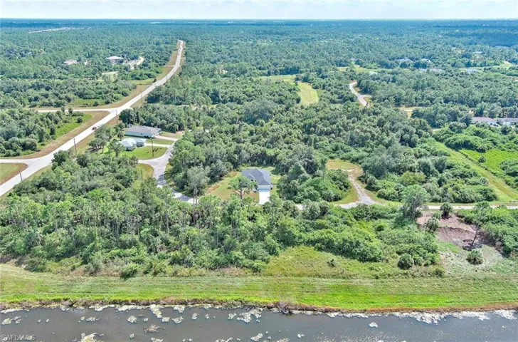 Drone / aerial view of a large body of water