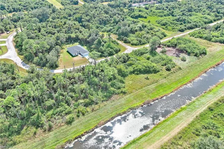 Drone / aerial view of a nearby body of water