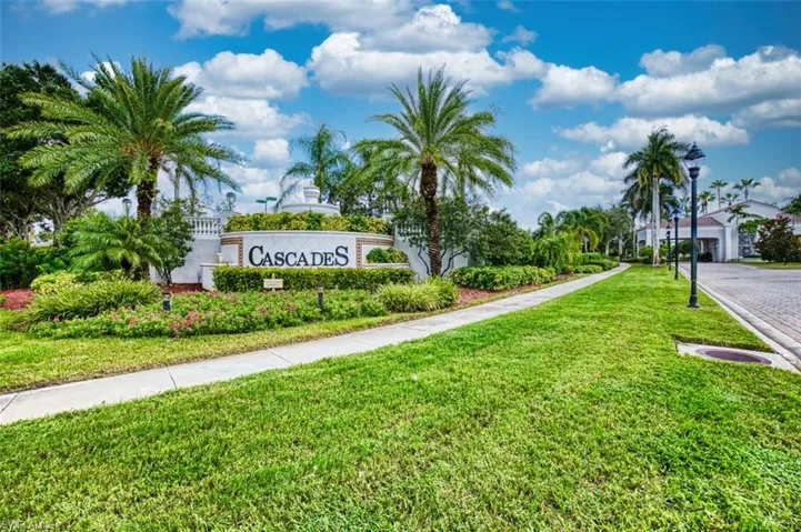 Community sign with a yard