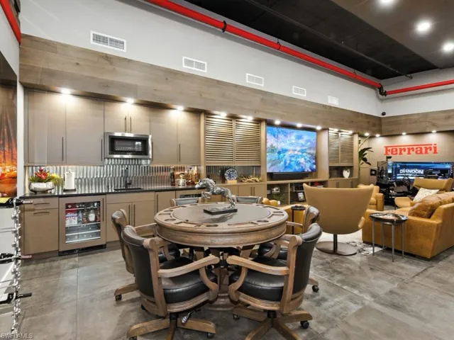 Built-in Bar with Poker Table