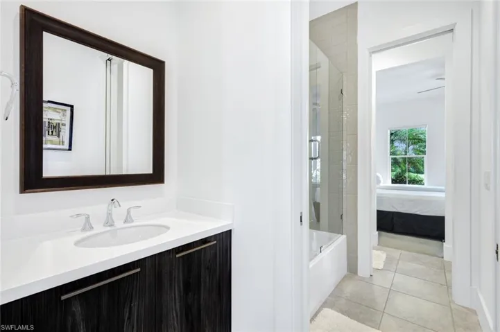Guest bath with double vanities