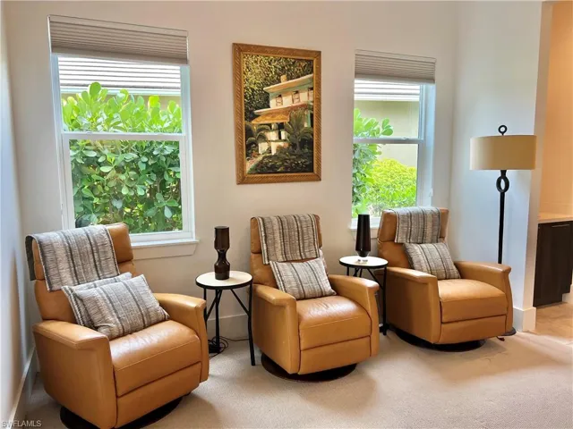 Bedroom used as a quiet, private TV room