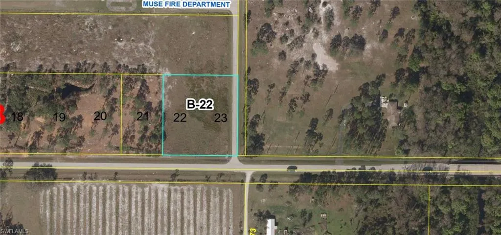 Map / location with property boundaries highlighted
