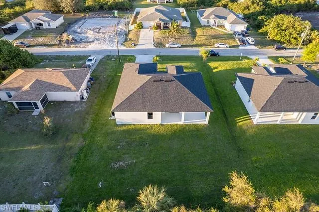 Aerial view of residential area