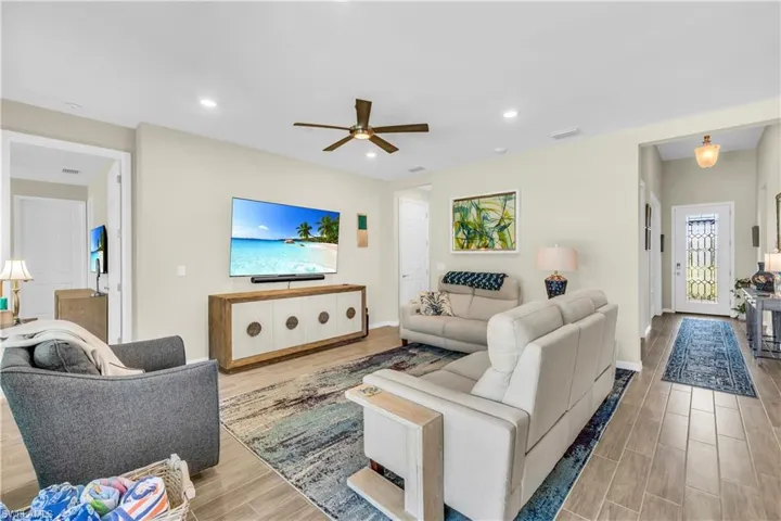 A Gorgeous Open Floor Plan ~ Plank Tile Flooring