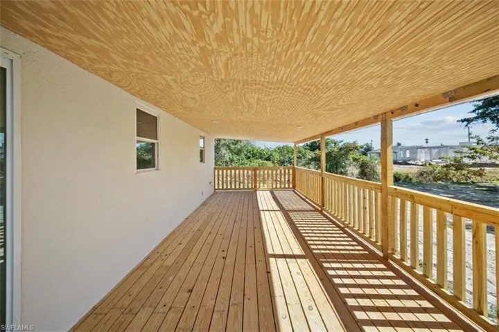 View of wooden deck